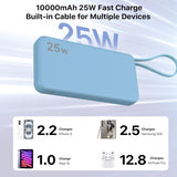 NOBIS Cargador portátil 25W 10000mAh Power Bank con cable USB-C inc...