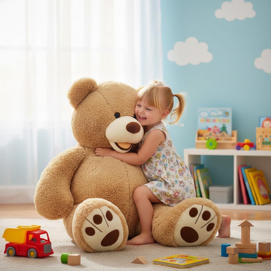 MorisMos Oso de peluche gigante con huellas grandes, animales de pe...