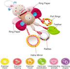 Sealive Juguetes Musicales Sensoriales para Cochecito de Bebé de 4 Piezas, Sonajeros Suaves Colgantes de Felpa para Actividades, Juguetes para Cuna y Asiento de Auto para Bebés Niño y Niña