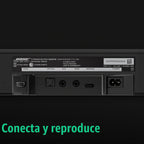 Bose Altavoz de TV (2.ª generación): barra de sonido compacta con conectividad Bluetooth y HDMI-ARC, diálogo claro, Dolby Atmos, graves profundos, control remoto incluido para una fácil instalación