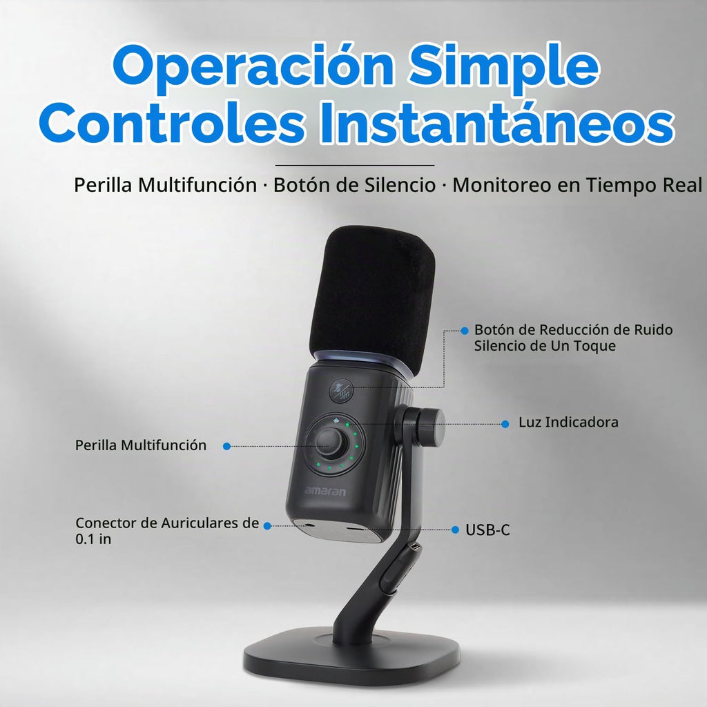 Amaran Kit de soporte de escritorio para micrófono, micrófono inalámbrico