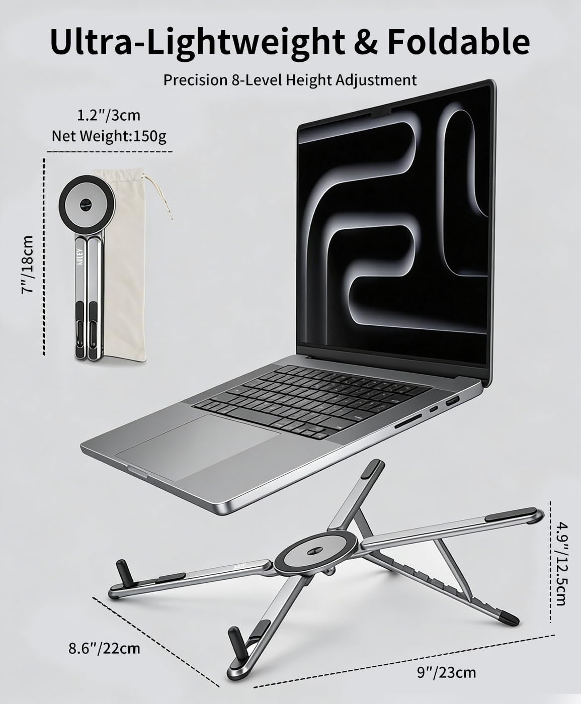 miley Soporte plegable portátil para computadora de escritorio, erg...