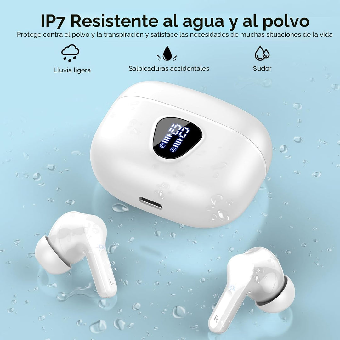 Auriculares inalámbricos, Bluetooth 5.4, estéreo de alta fidelidad,...
