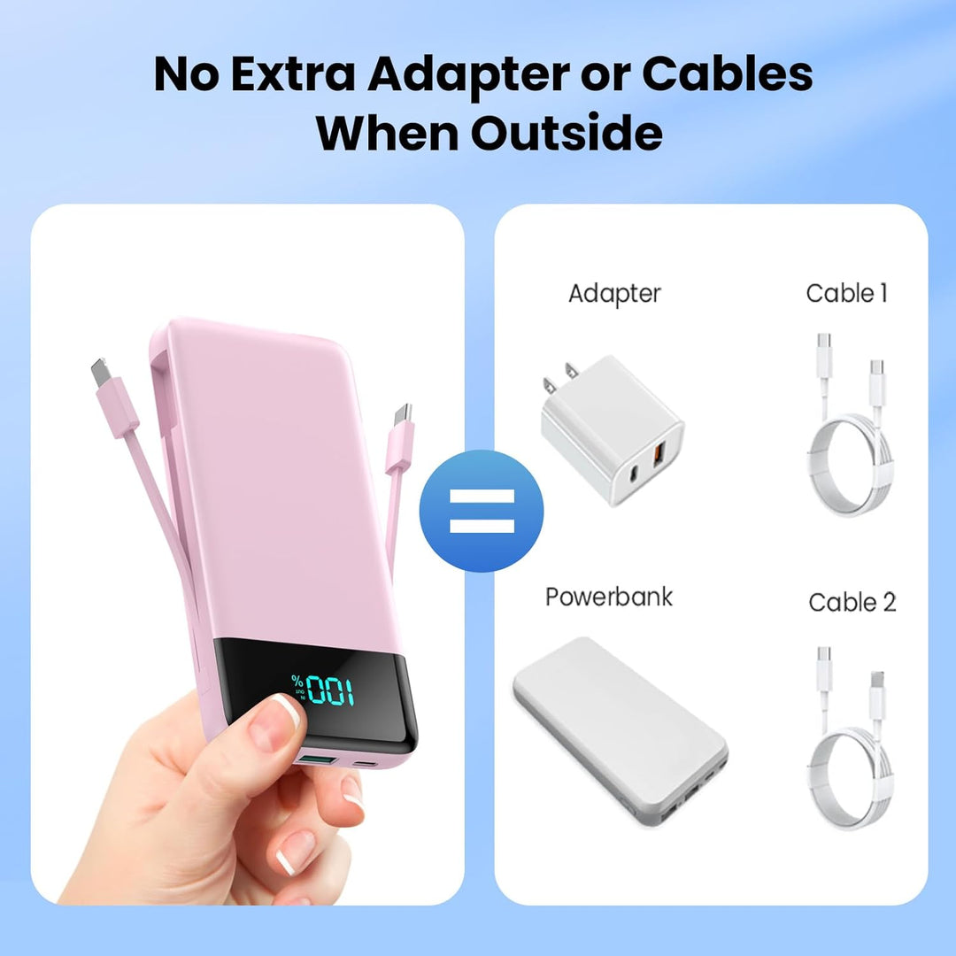 Cargador portátil para iPhone, banco de energía delgado de 13800 mA...