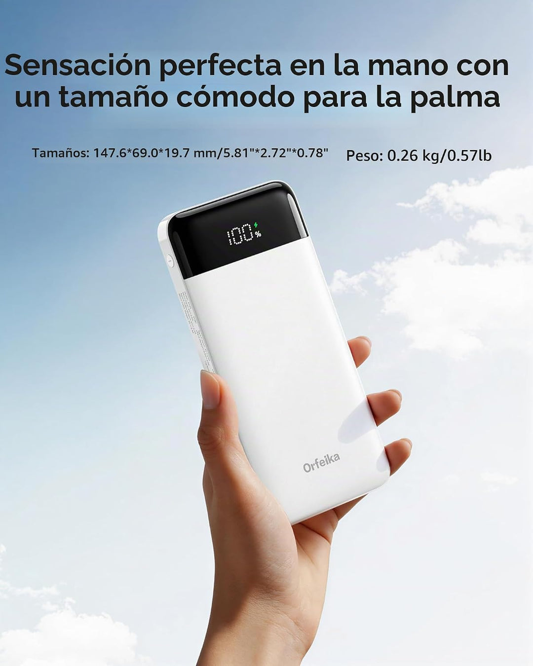 Orfeika Cargador portátil para teléfono, Banco de energía portátil...