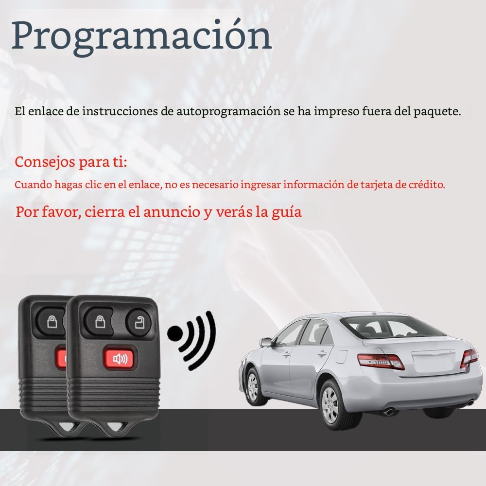 SUPALAND Llavero de entrada sin llave Compatible con Ford