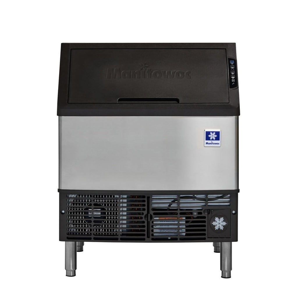 Manitowoc Máquina de hielo bajo encimera serie NEO con filtración de agua incorporada | 26 pulgadas de ancho, 200 lb/día producción de hielo en cubo completo, almacenamiento de 90 libras, refrigerado