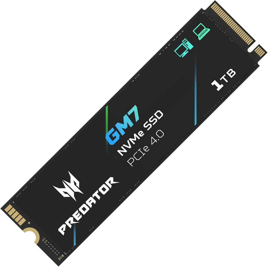 acer Predator GM7 1TB SSD: M.2 2280 PCIe Gen 4 x4 NVMe 2.0, velocid...
