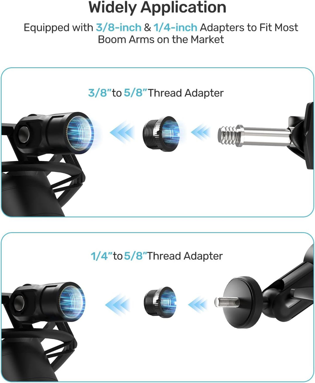 Etour Construido a medida para Blue Yeti Soporte de choque con filt...