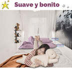 Almohada de felpa de conejo, animal de peluche de conejo, almohada de cuerpo largo de felpa de conejo, regalo para niños y adultos (blanco, 47 pulgadas)