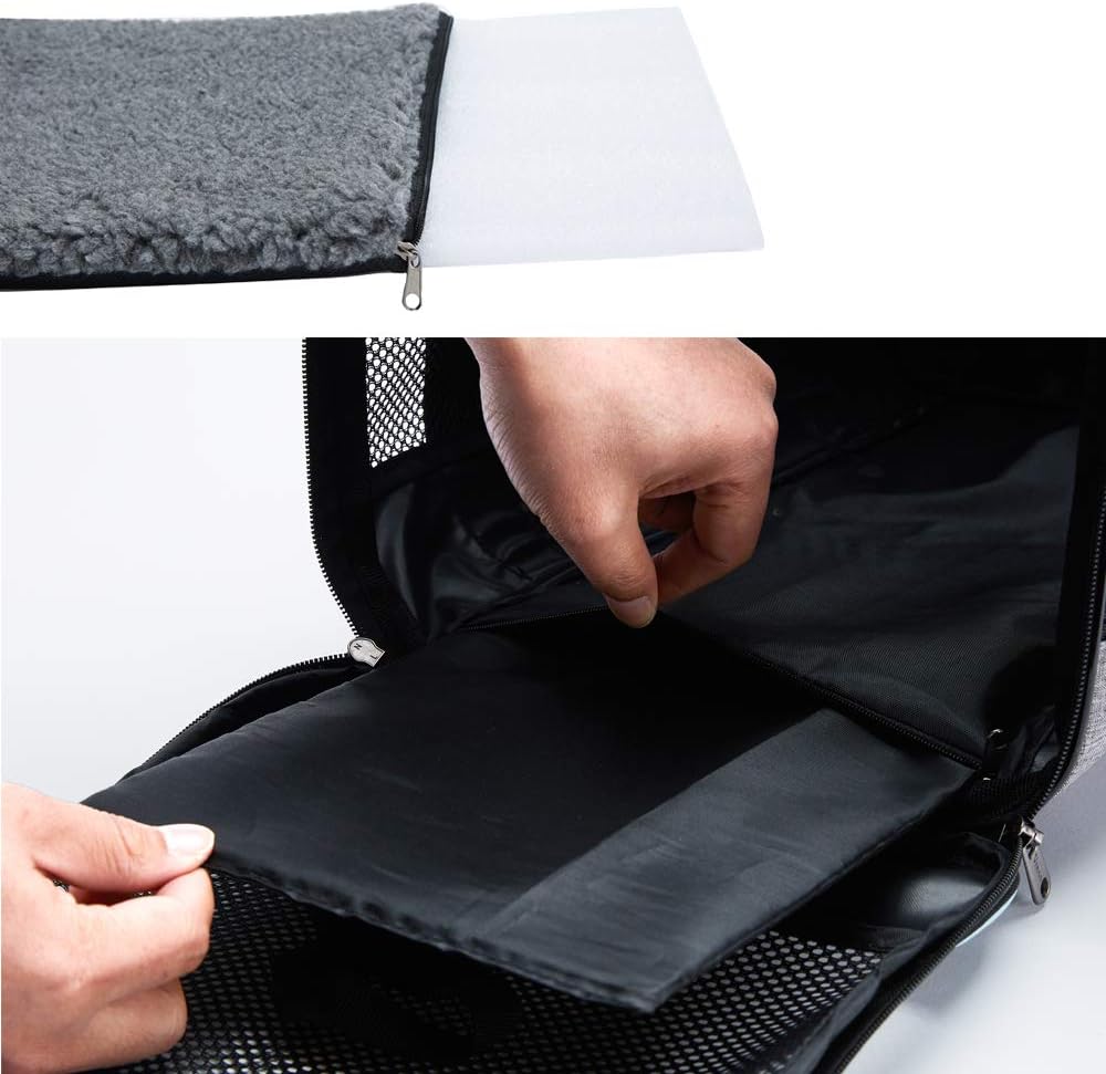 Vceoa Transportador para Gatos y Perros de 19x12x12 Pulgadas, para Mascotas de hasta 22 Libras, Bolsa de Transporte de Animales de Lados Suaves para Viajar con Cachorros, Hogar de Mascotas de Tela