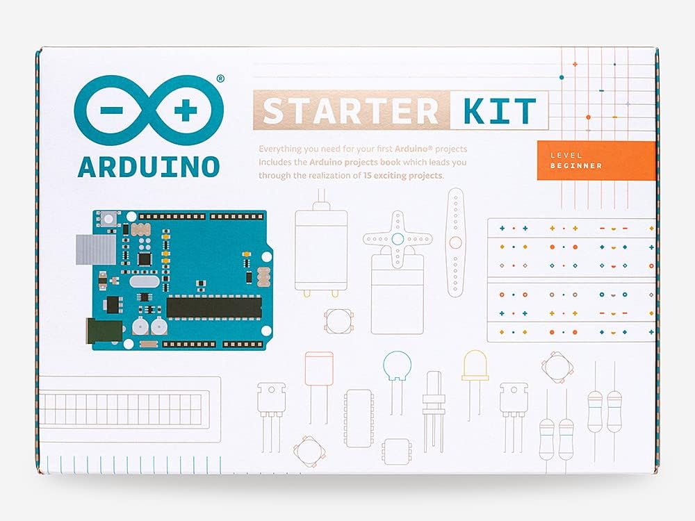 Arduino K000007 kit para principiantes, oficial, en inglés, con libro de 170 páginas