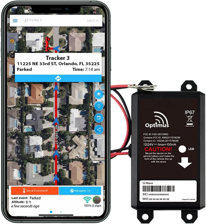 Optimus Rastreador GPS Cableado para Vehículos - Fácil