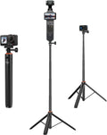 Trípode de viaje de 61" y palo para selfie, para DJI Osmo Pocket 3, 4, 4P