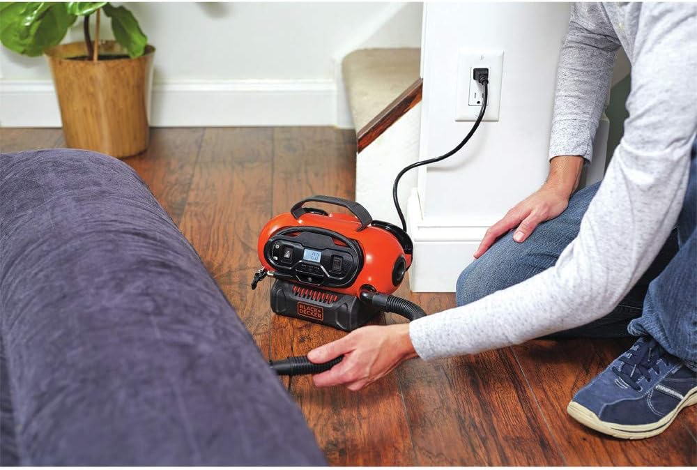 BLACK+DECKER Inflador de neumáticos, compresor de aire portátil, bo...