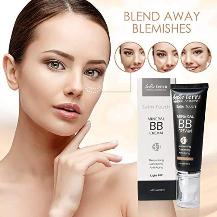 Bellaterra Cosmetics BB Cream, hidratante tintado, base mineral, co...