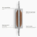 UPERGO Soporte vertical para computadora portátil, soporte para computadora portátil para acoplar MacBook, MacBook Pro y otras computadoras portátiles, madera de nogal negro
