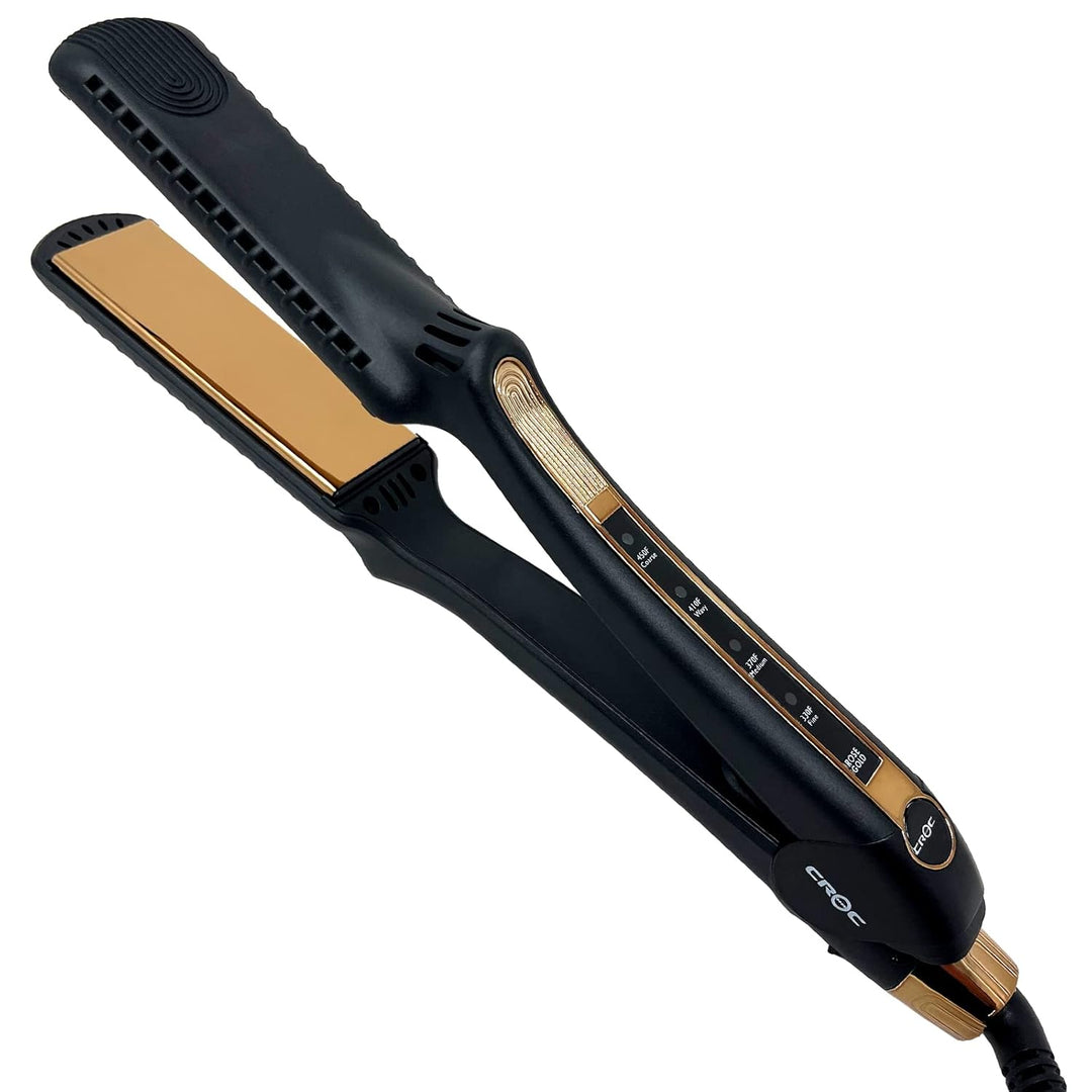CROC Plancha plana de titanio oro rosa 1.25"