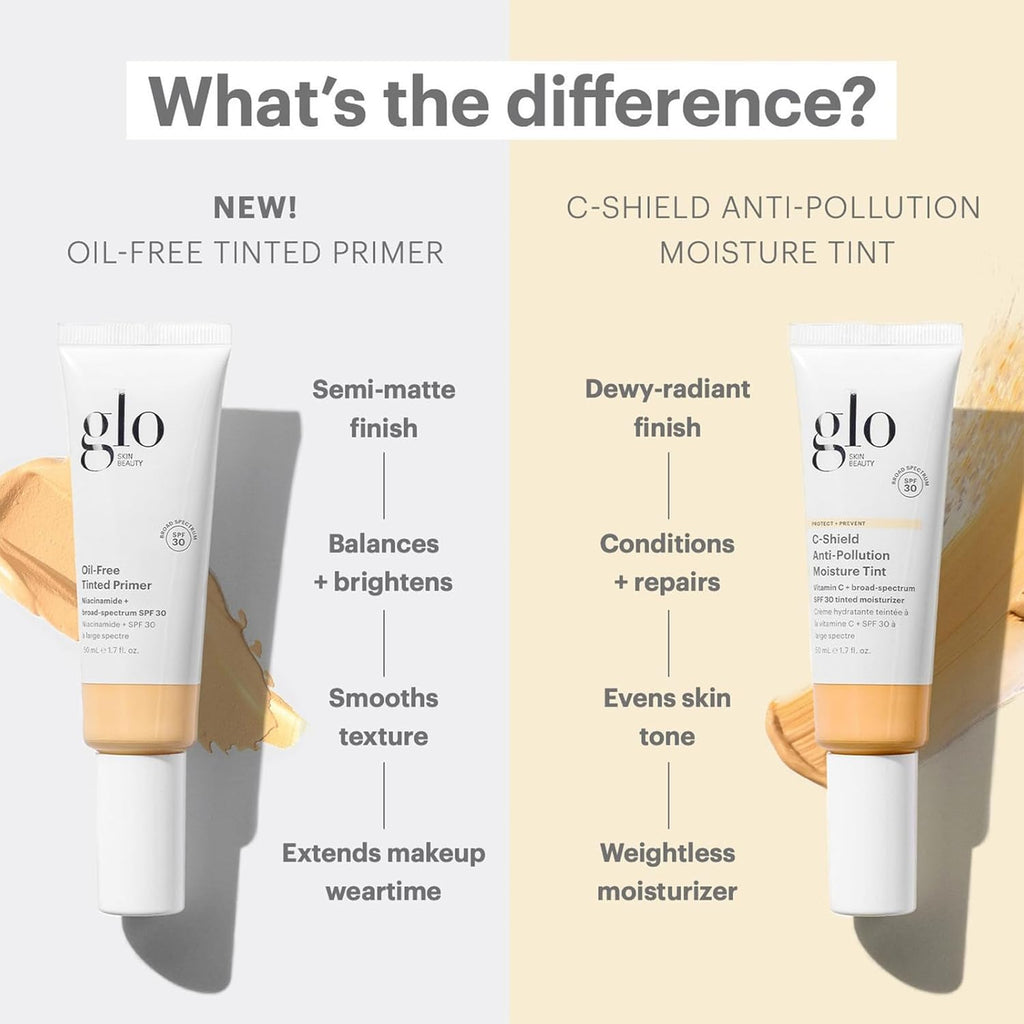 Glo Skin Beauty Primer tintado sin aceite SPF 30, (ligero) 1.7 oz \...