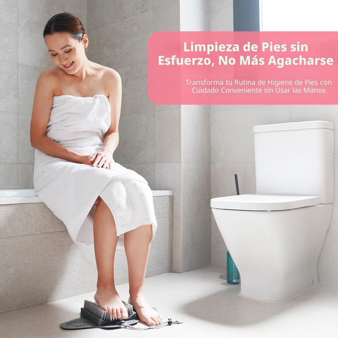 Efforest Esterilla para pies de ducha con piedra pómez - Limpia, su...