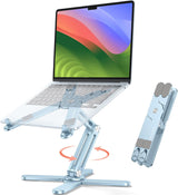 OMOTON Soporte elevador giratorio de 360° para laptop, soporte ergo...