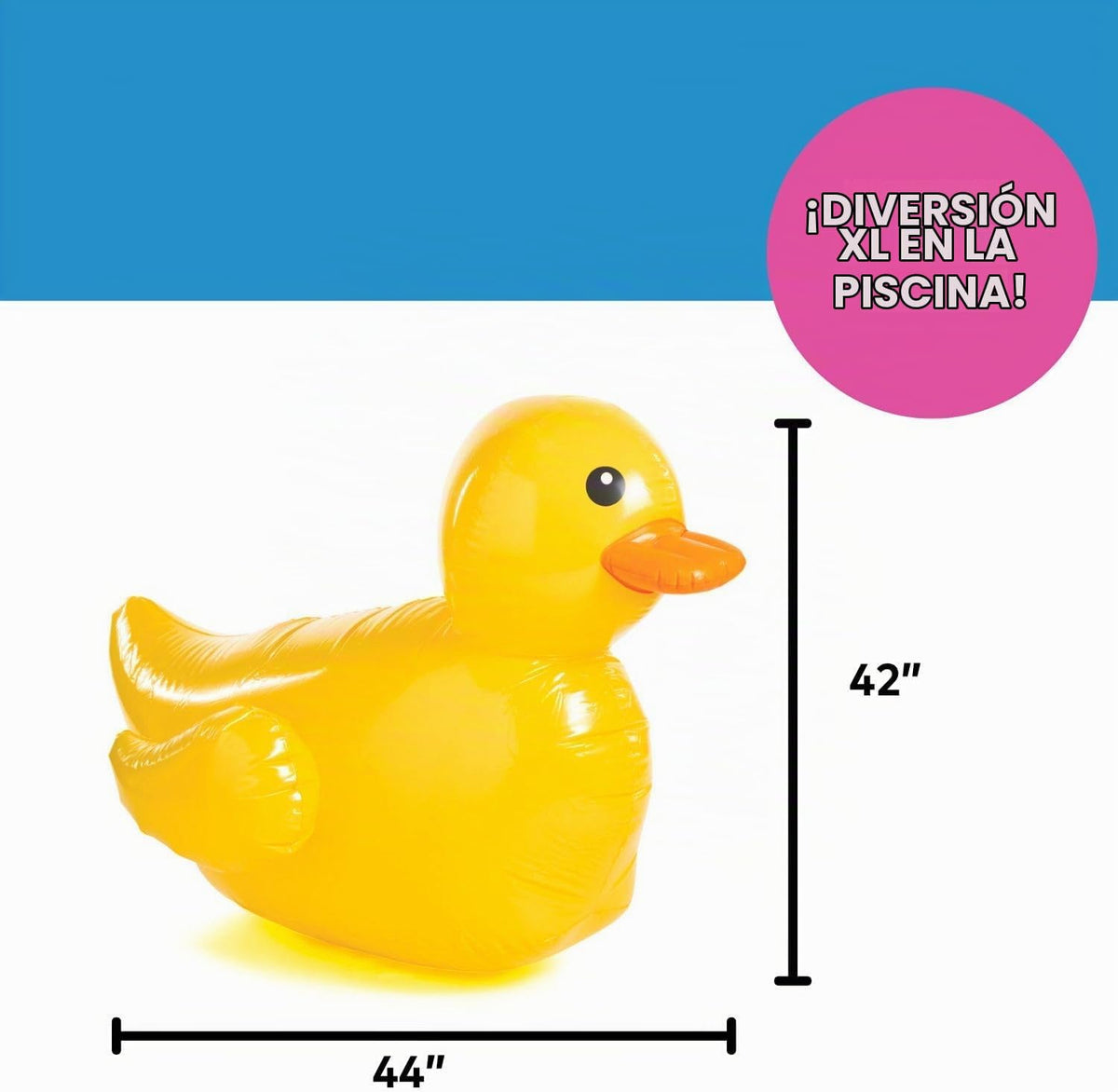 Fun Express Giant Inflatable Rubber Duck, 4 Feet, Yellow