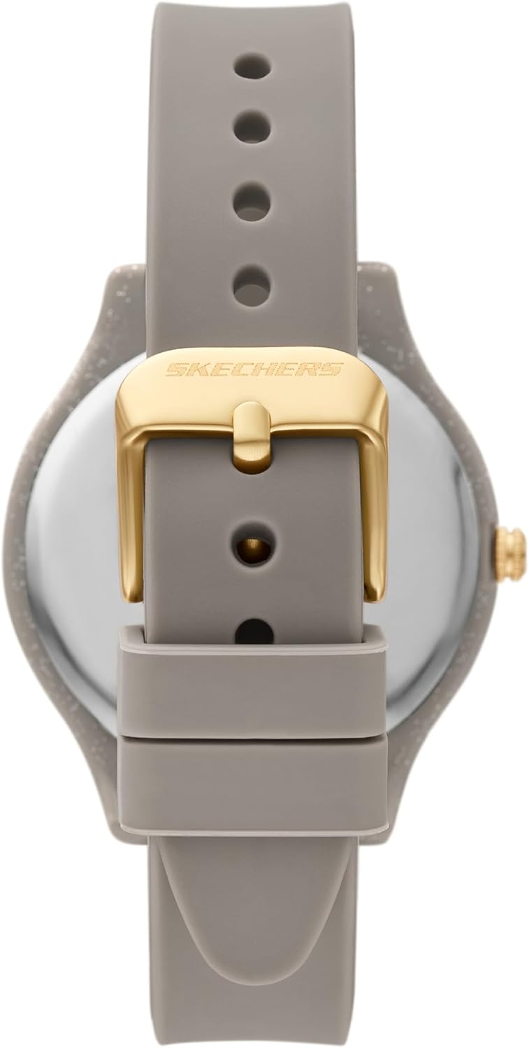 Reloj analógico Skechers para mujer Carmelina en silicona gris (Modelo: SR6336)