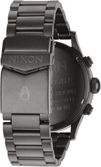 NIXON Sentry Chrono A1390-328.1 ft - Reloj analógico clásico para hombre resistente al agua (esfera de reloj de 1.654 pulgadas, correa de acero inoxidable de 0.81 a 0.78 pulgadas)