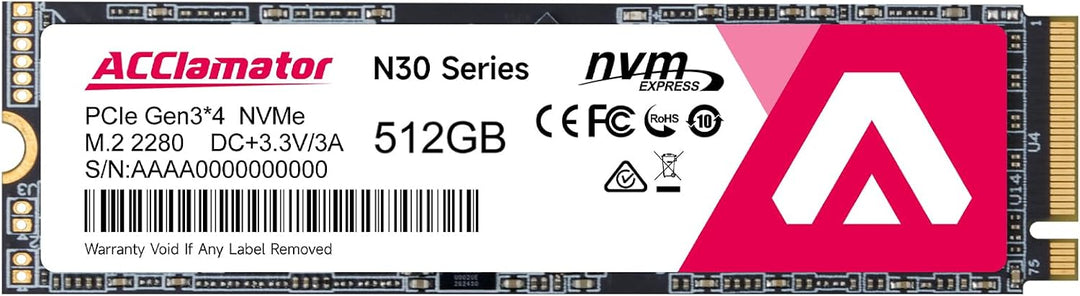 Acclamator Unidad interna de estado sólido SSD NVMe M.2 2280 PCIe G...