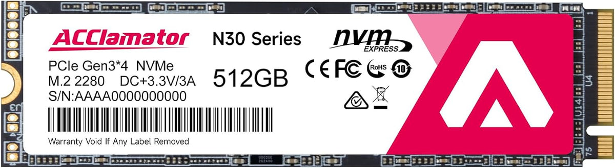 Acclamator Unidad interna de estado sólido SSD NVMe M.2 2280 PCIe G...