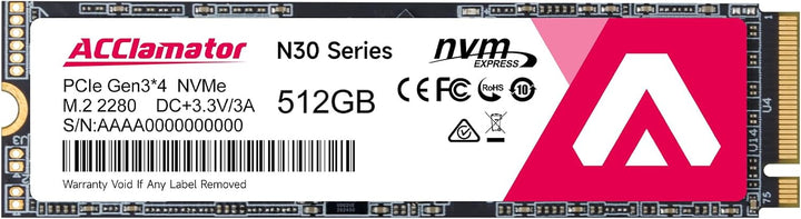 Acclamator Unidad interna de estado sólido SSD NVMe M.2 2280 PCIe G...