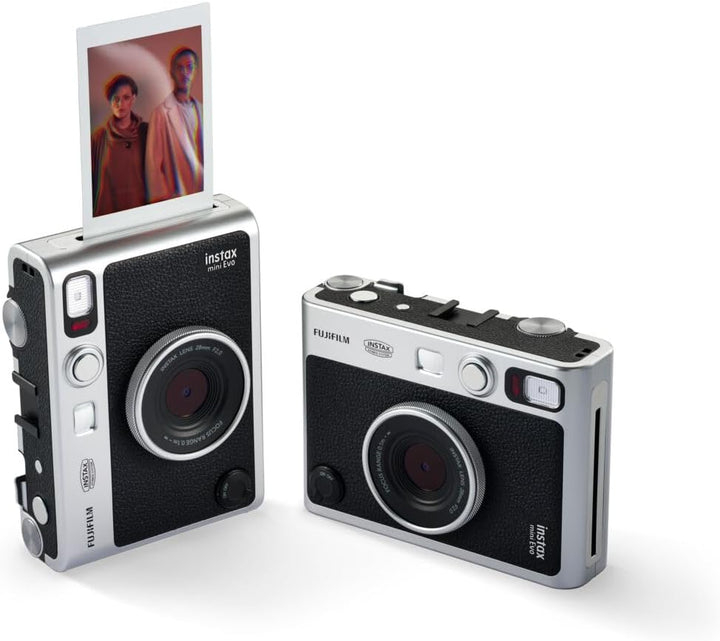 Cámara instantánea híbrida Fujifilm Instax Mini EVO negra + películ...