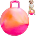 Pelota saltarina INPODAK, pelota hinchable de 20 pulgadas con asas para niños, juguetes de salto y rebote Hippity Hop para niños de 5 a 9 años con bomba y caja de regalo, gran regalo para cumpleaños y