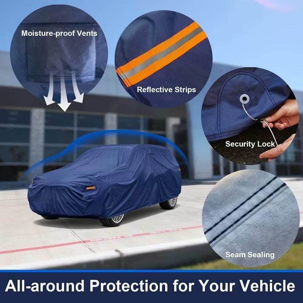 Kaugung Funda de automóvil de ajuste personalizado para BMW Serie 5 M5 528i 530 530i 535i 540i (1988-2026), resistente al agua para todo tipo de clima, protección exterior completa transpirable con