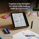 Kobo Libra Colour | eReader | Pantalla Kaleido 3 de tinta E sin deslumbramiento de 7 pulgadas | Opción de modo oscuro | Audiolibros | Resistente al agua | Negro