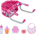 BABESIDE Silla alta de muñeca de bebé con accesorios