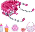 BABESIDE Silla alta de muñeca de bebé con accesorios