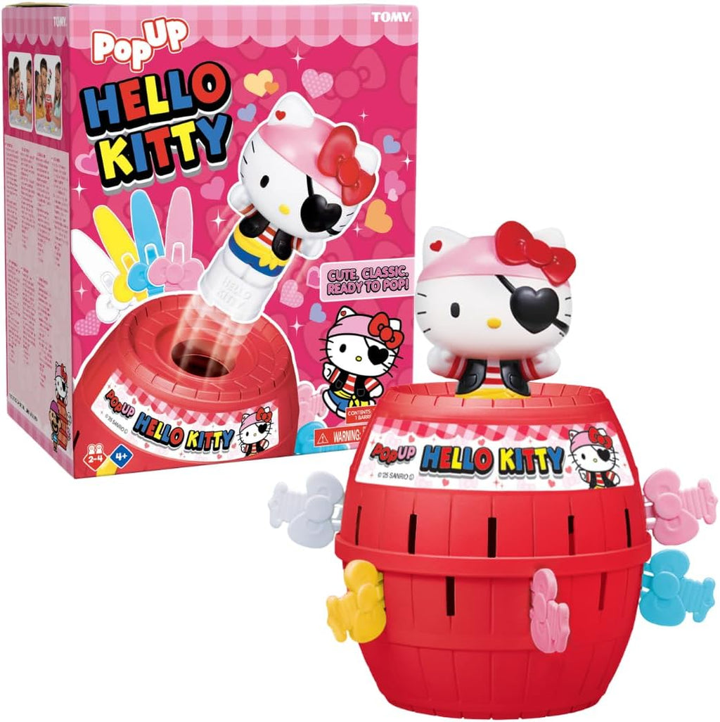 TOMY Pop Up Hello Kitty Game - Juego de acción familiar - 2-4 jugadores