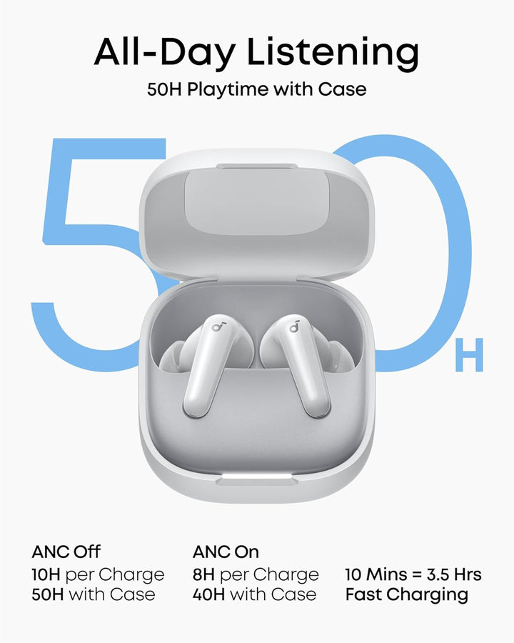 Soundcore P31i de Anker, cancelación de ruido adaptativa en tiempo...