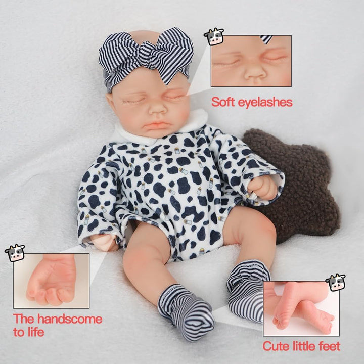 Niño de 12 Pulgadas, Muñecas de Bebé Reborn de Silicona, Muñeca de...