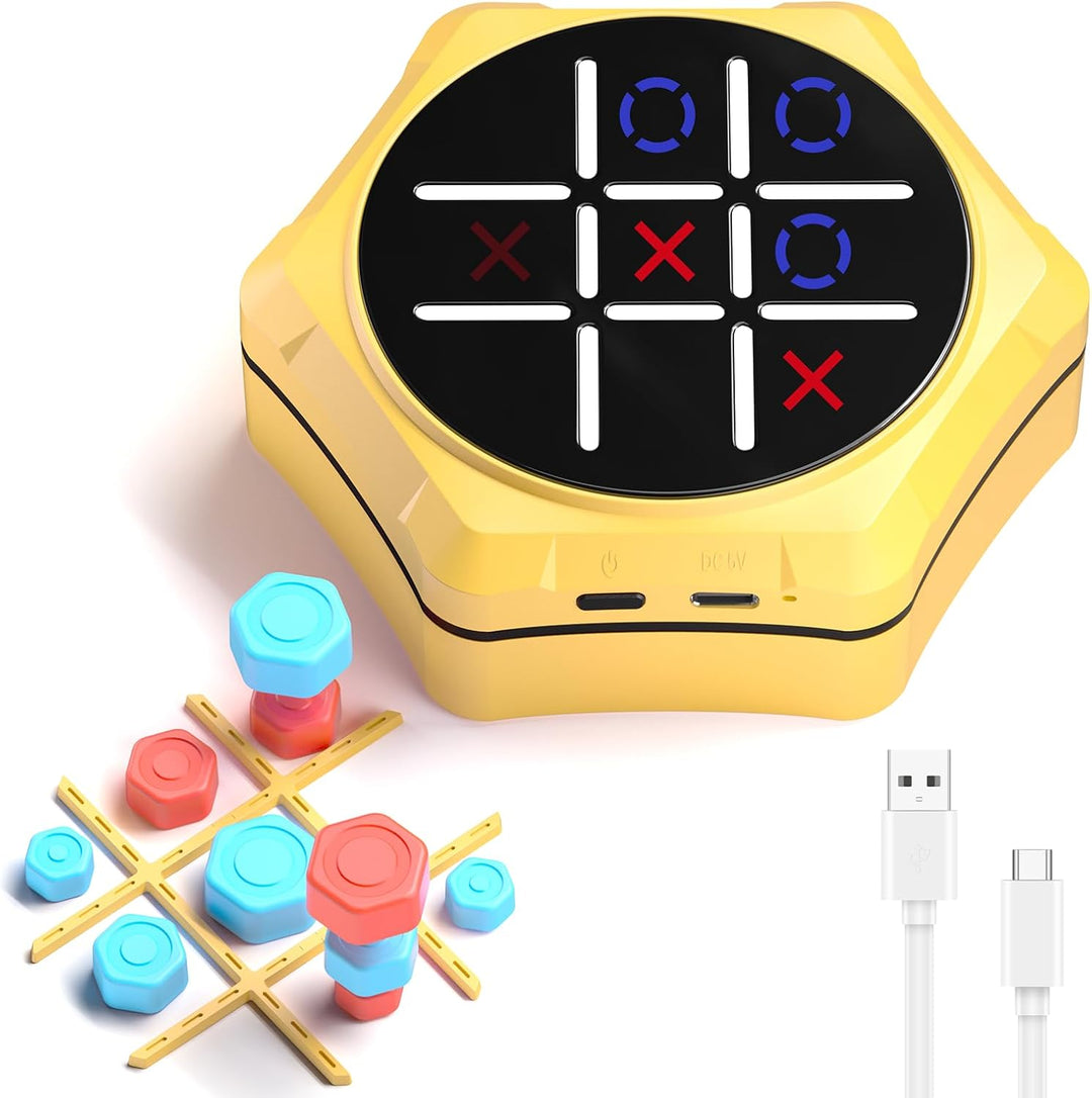 VDPDO Juego electrónico de Tic Tac Toe, 5 en 1 eléctrico Tic Tac To...