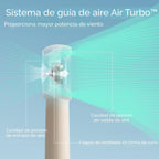 JISULIFE Ventilador turbo portátil portátil recargable 4000mAh 5 ve...