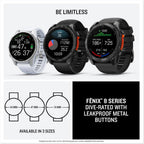 Garmin fēnix® 8, reloj inteligente multideportivo premium, 2.008 en, negro
