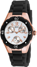 Invicta Angel Lady 1.496 en silicona blanco esfera blanca reloj de cuarzo (18799)