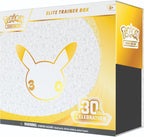Pokémon TCG: 30th Celebration Elite Trainer Box (1 tarjeta promocional de arte completo, 9 paquetes de refuerzo y accesorios premium)