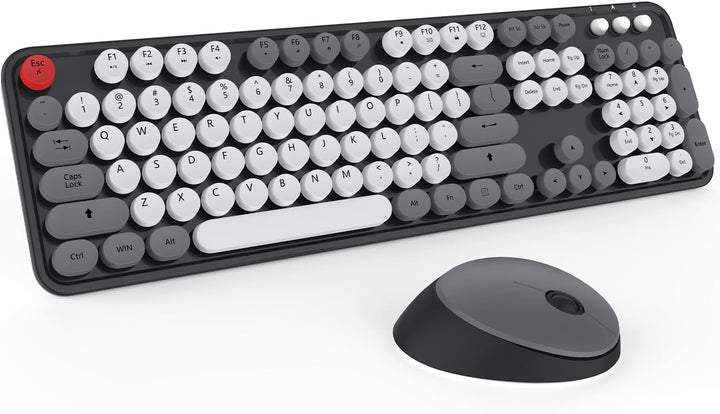 Teclado y ratón inalámbricos, KOOTOP lindo teclado y ratón, teclado...
