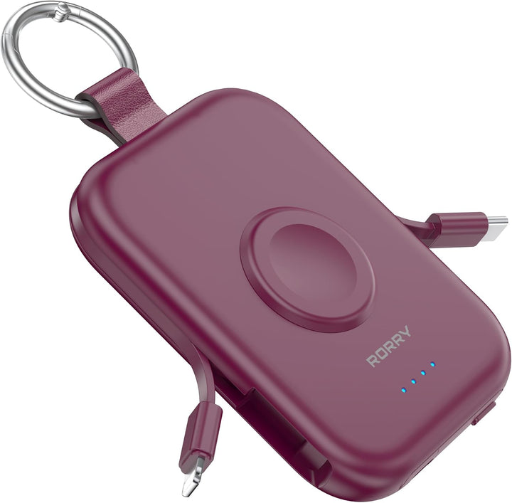 RORRY Cargador portátil de 5000 mAh ,batería externa con cables int...