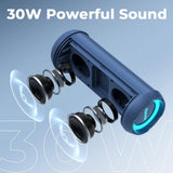 RIENOK - Altavoz Bluetooth portátil 30W, emparejamiento dual, sonid...