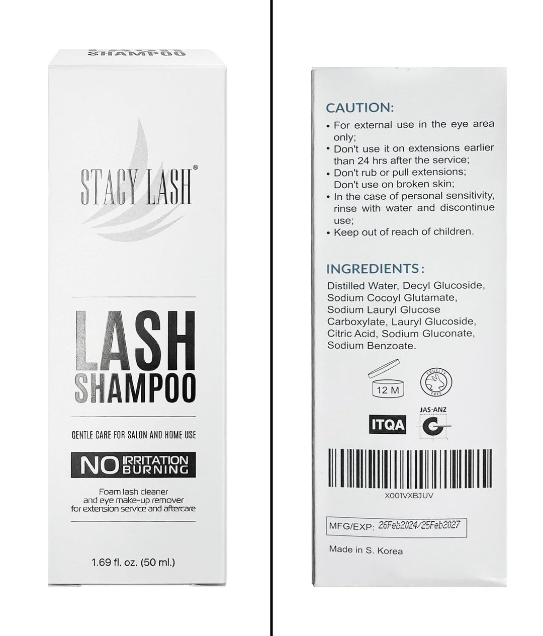 STACY LASH Champú para extensiones de pestañas + cepillo, 1.69 onza...