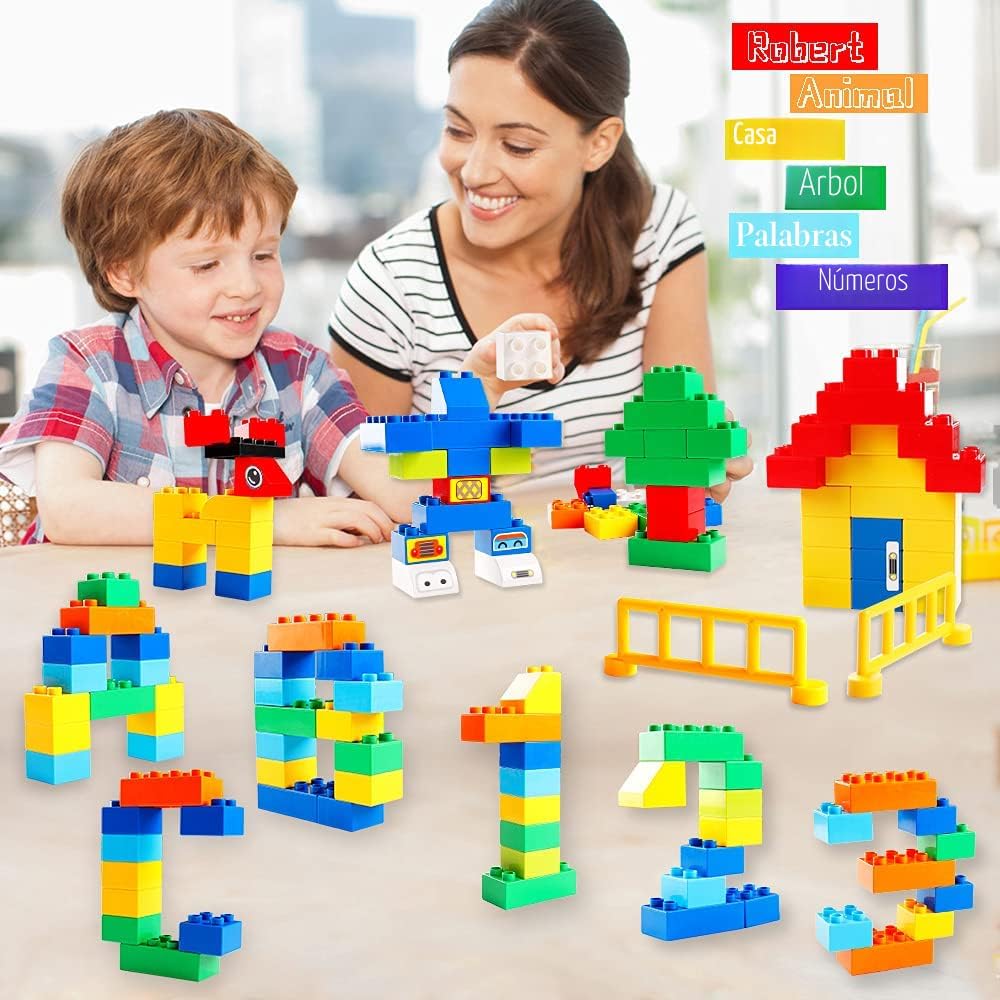 Klobroz Juego de bloques de construcción para niños pequeños de 3 a 5 años